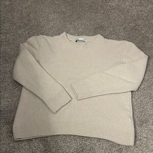 Cream Knit Sweater Zara